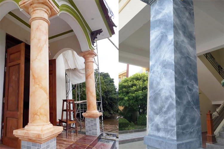 Sơn giả đá cẩm thạch hoa cương granite Đồng Hới Quảng Bình